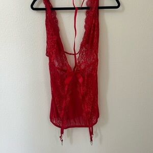 Shirley of Hollywood Red Lace Chemise